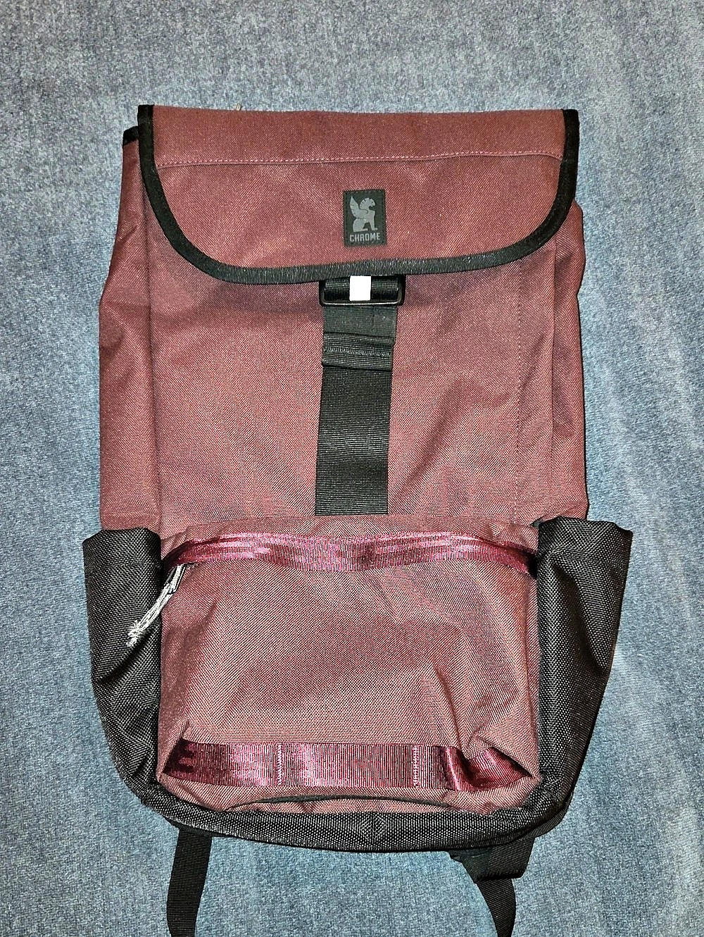 Chrome Corbet Backpack in Burgundy & Black